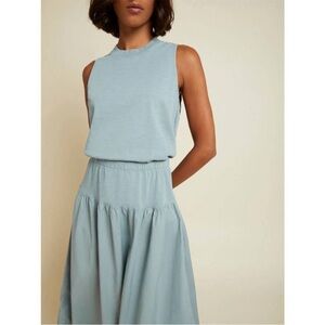 Nation LTD Light Dusty Blue Sleeveless Midi Dress